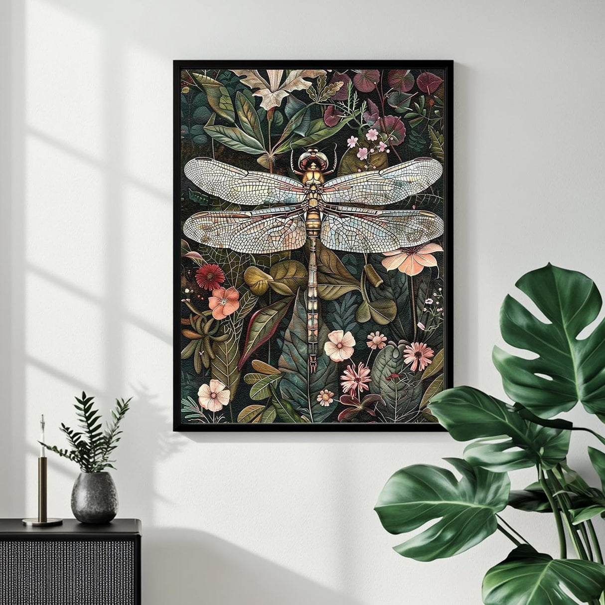 Paint by Numbers for Adult, Dragonfly Paint by Numbers Kit for Adults Beginners, DIY Dragonfly Acrylic Painting on Canvas for Home Wall Art Decor 16x20 Inch Mandun