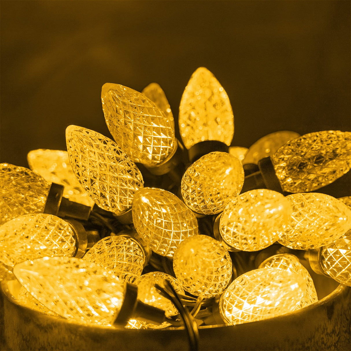 Dazzle Bright C9 Christmas String Lights, 100 LED 66 FT Waterproof Connectable Green Wire Fairy Lights, Christmas Lights for Indoor Outdoor Home Yard Xmas Tree House Decorations (Warm White) Dazzle Bright