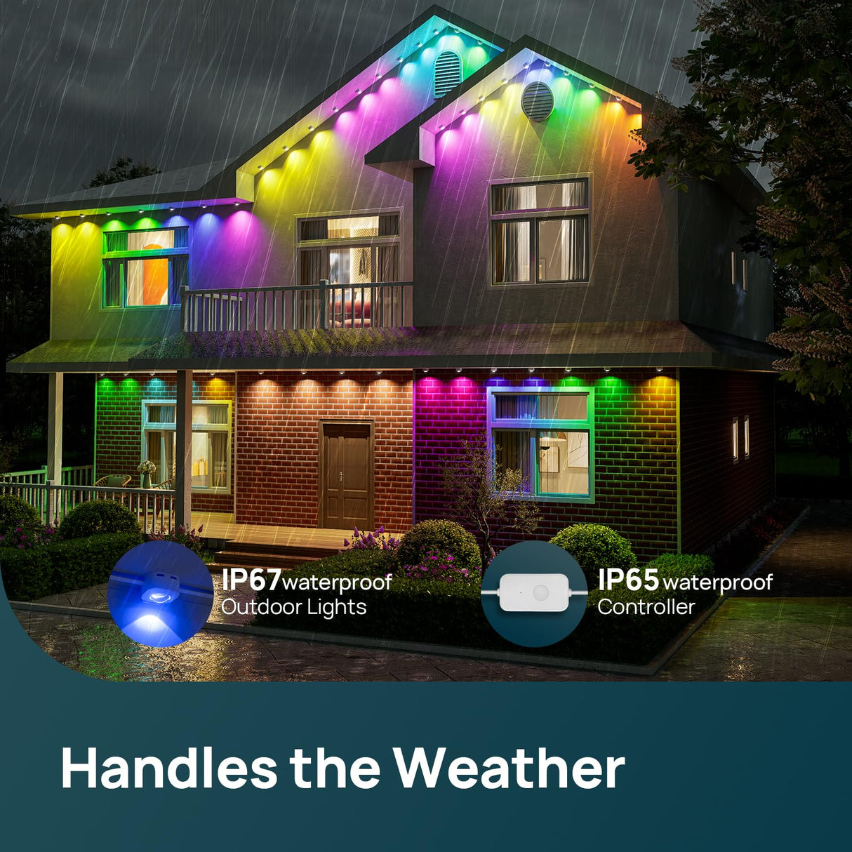 Linkind Permanent Outdoor Lights HP5,Smart AI RGBTW 100ft Christmas Lights, 85 Scenes Modes for Daily Holiday Halloween Decorations,IP67 Waterproof, Works with Alexa,Google Assistant Linkind