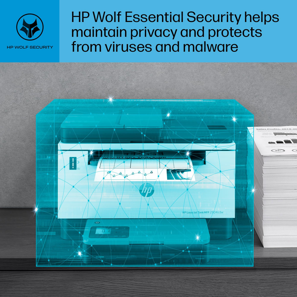 HP LaserJet-Tank MFP 2604sdw Wireless Black & White Printer Prefilled With Up to 2 Years of Original HP-Toner (381V1A) HP