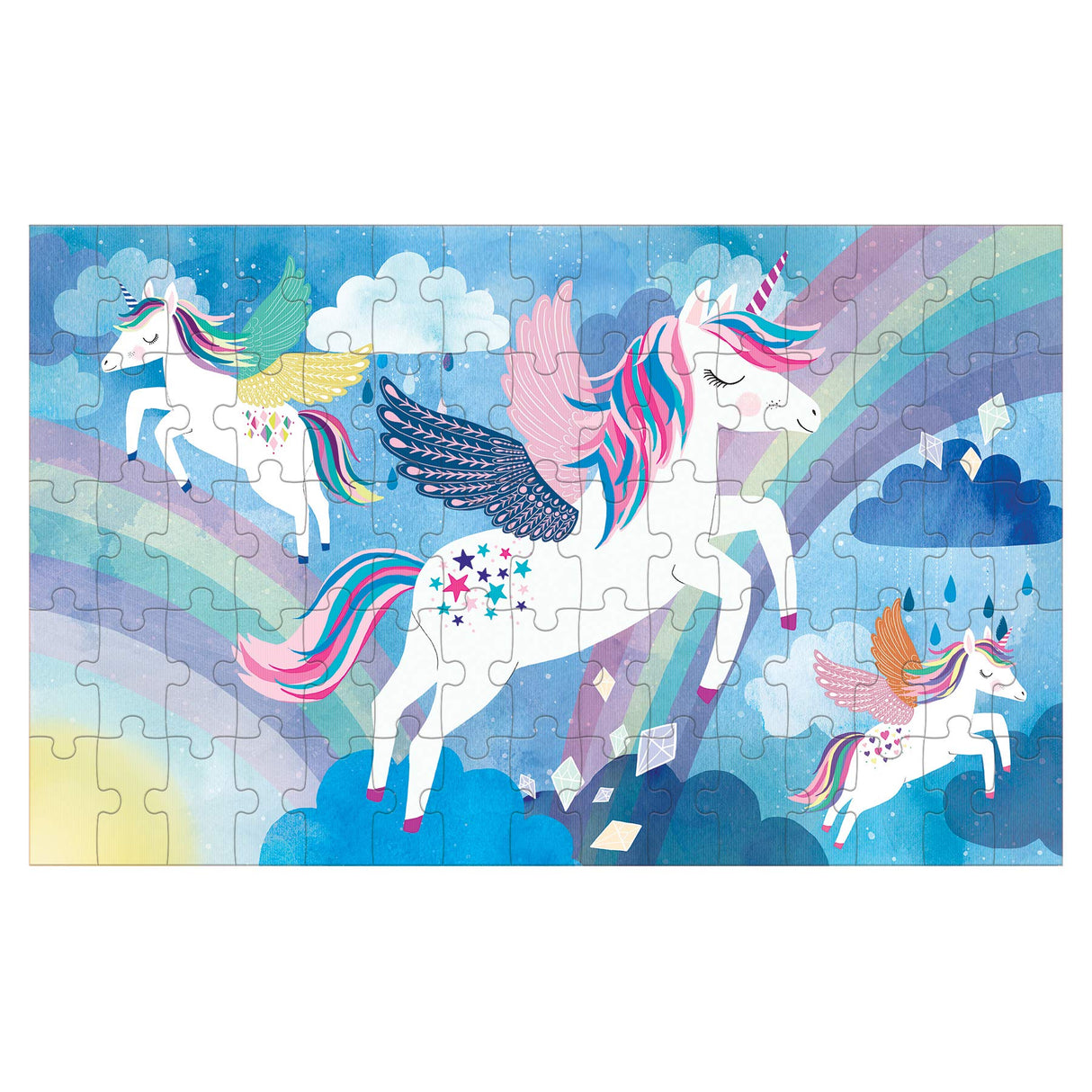 Mudpuppy Unicorn Magic 75 Piece Lenticular Puzzle from Mudpuppy - Exciting and Innovative Jigsaw Puzzle for Kids, 17.75" x 11", Watch The Completed Puzzle Transform Before Your Eyes, Ages 5+ Mudpuppy