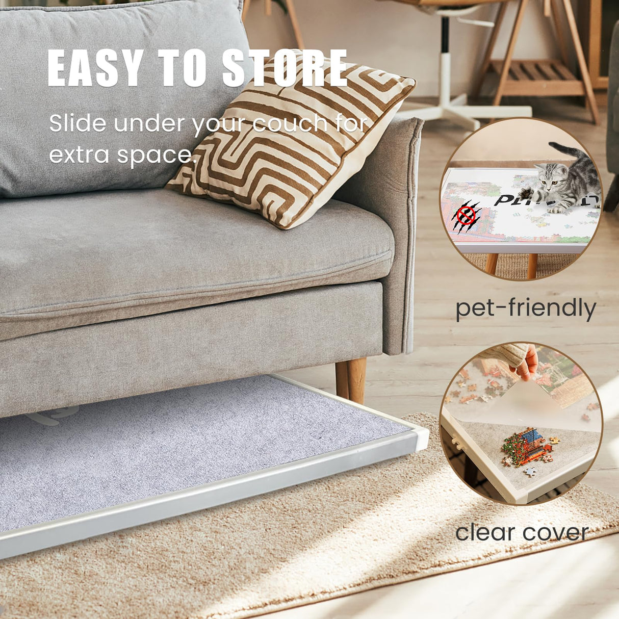 1500 Pieces Rotating Puzzle Board with Drawers and Cover, Dual-Sided 35âx27âPortable Jigsaw Puzzle Table,Tilt&Lazy Susan,Gift for mom Adults pita-pita