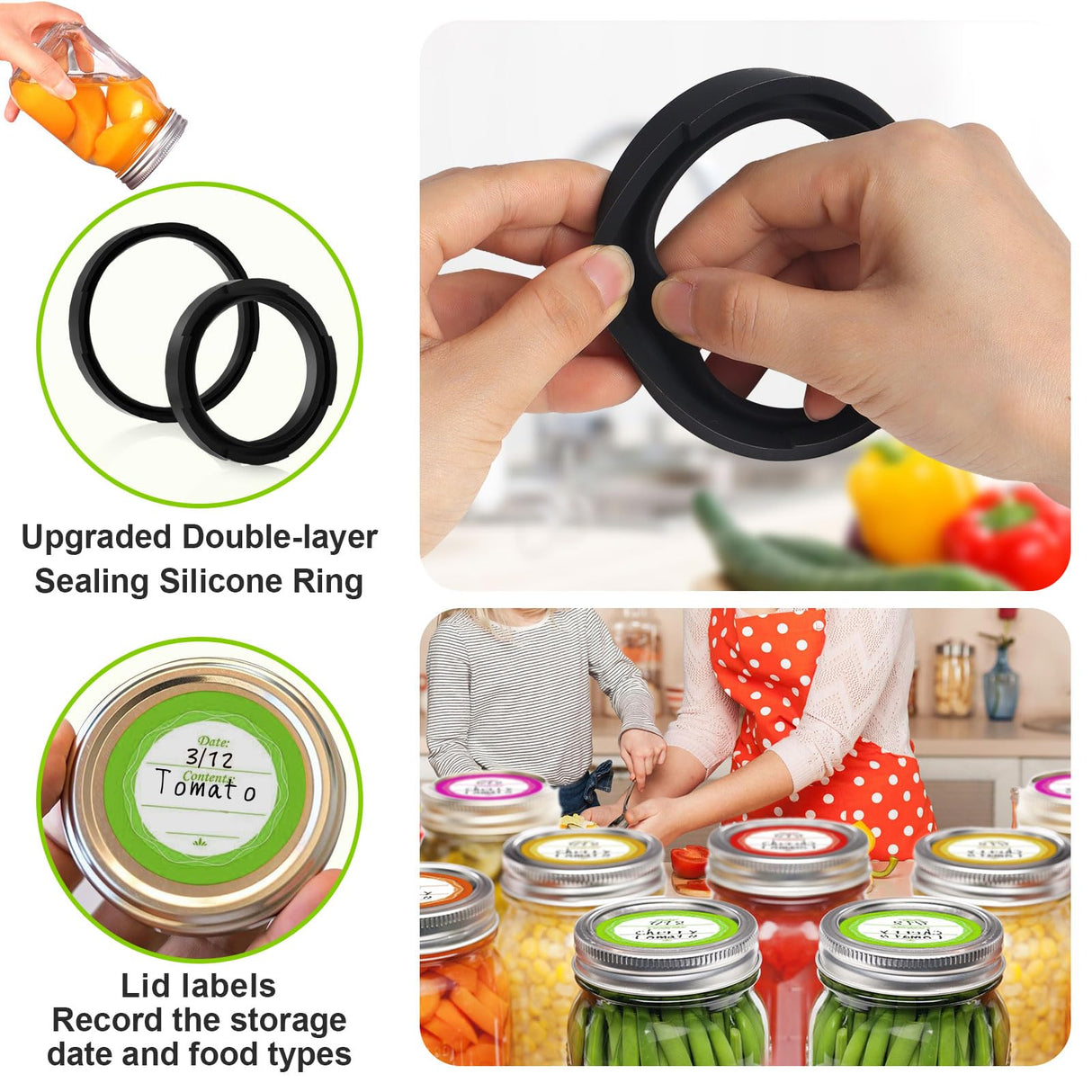 M11 Mason Jar Vacuum Sealer - Electric Mason Jar Vacuum Sealer Kit with Wide and Regular Mouth Mason Lids, Jar Vacuum Sealer for Canning Jars, Vacuum Sealing Machine for Food Storage UNERVER