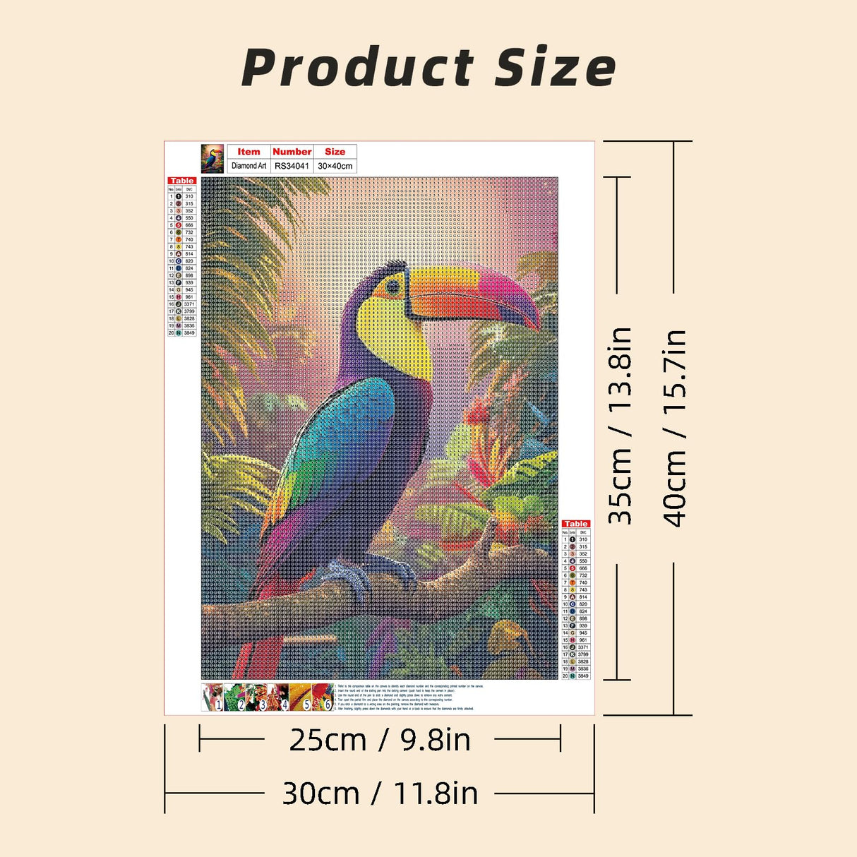 Chionox Bird Diamond Art Kits for Adults,Bird Diamond Painting Kits for Adults Beginners,5D Round Full Drill Diamond Art Craft for Home Wall Decor 12x16 inch Chionox