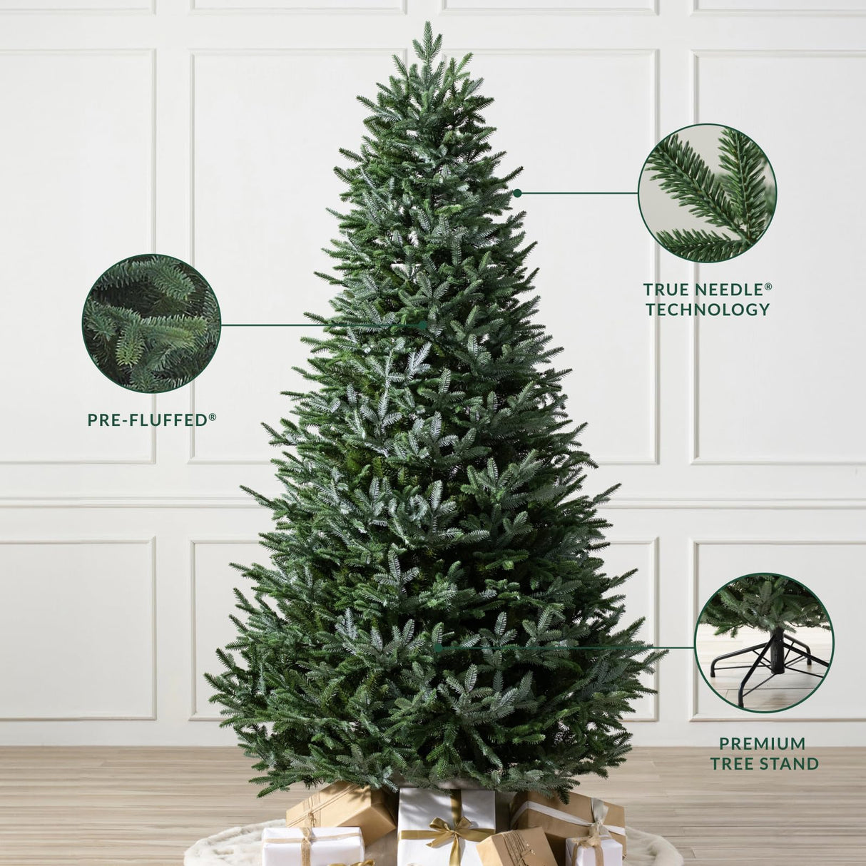 Balsam Hill 8ft Unlit European Silver Fir Artificial Christmas Tree Balsam Hill