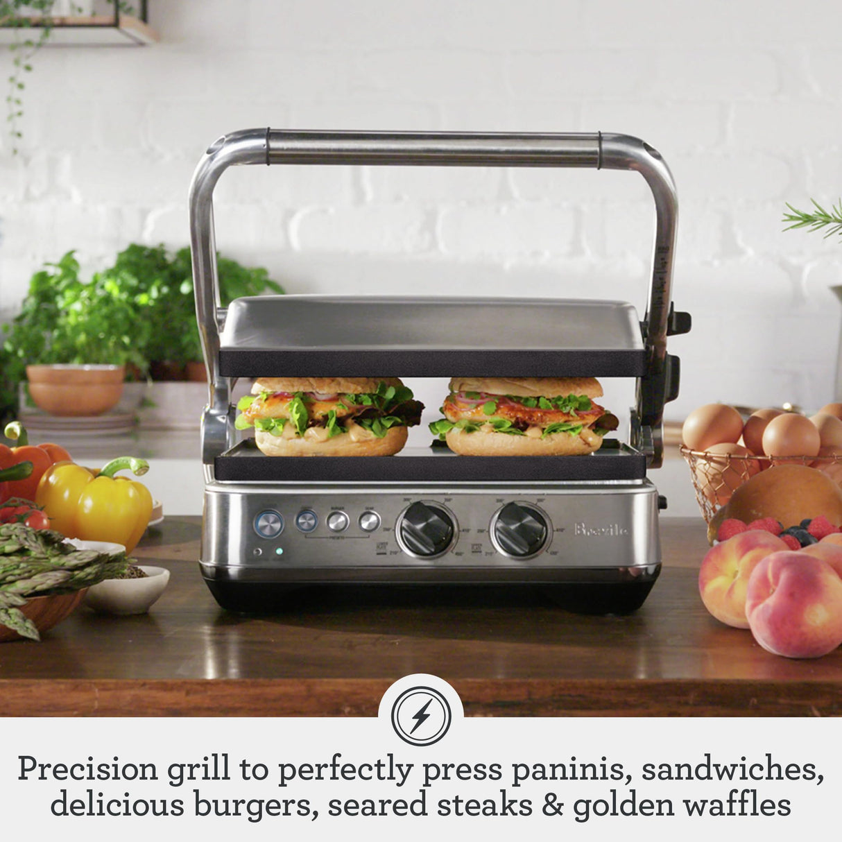 Breville Sear & Press Grill BGR700BSS, Brushed Stainless Steel Breville