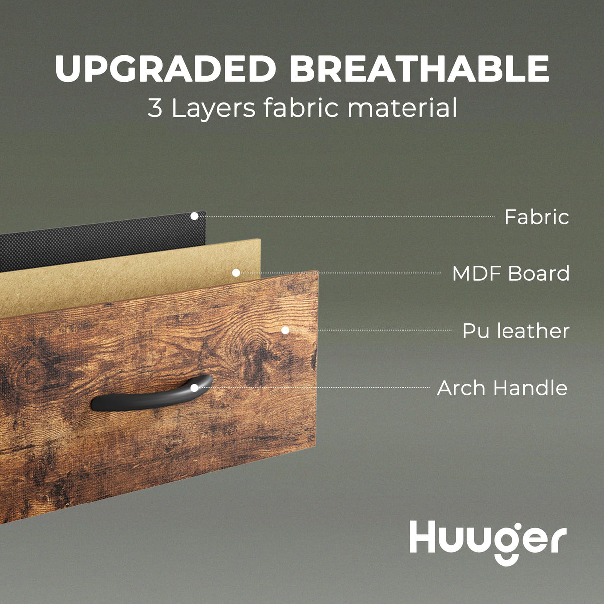 Huuger TV Stand for 65, 70, 75 Inch TV, Entertainment Center with Power Outlets and LED Lights, TV Console for Living Room, Media Console with Drawers and Shelves, Rustic Brown Huuger