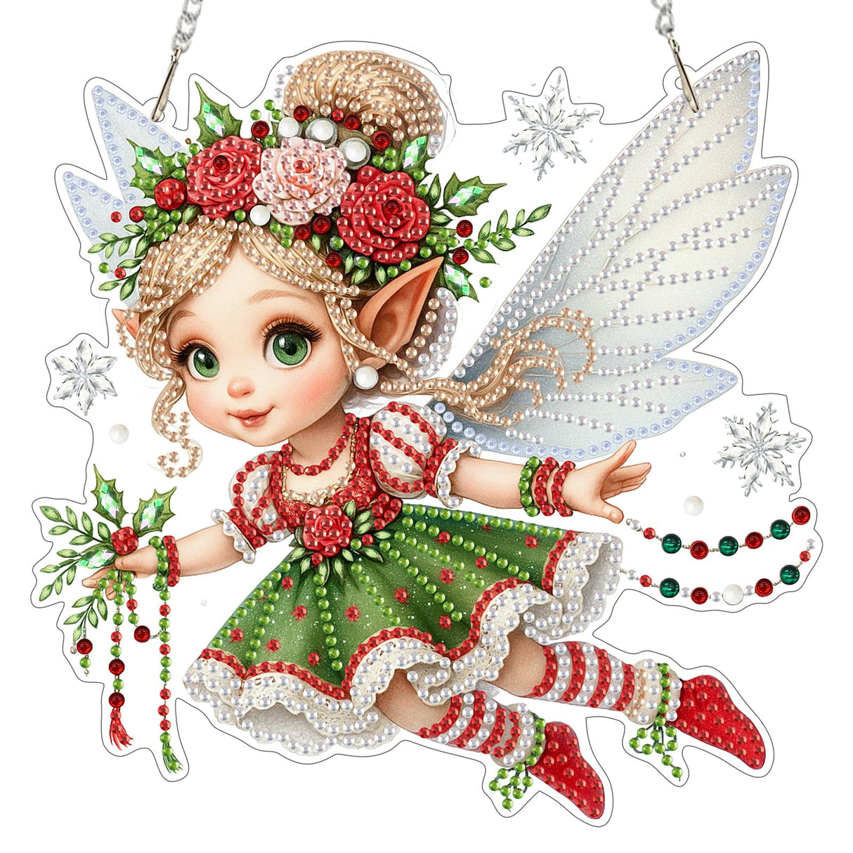 EOBROMD Diamond Hanging Art Kits for Adults, Diamond Art Painting Fairy Window Pendant Kits Suncatchers, DIY Special Shaped Rhinestone Adults, Home Wall Decor EOBROMD