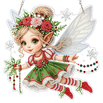 EOBROMD Diamond Hanging Art Kits for Adults, Diamond Art Painting Fairy Window Pendant Kits Suncatchers, DIY Special Shaped Rhinestone Adults, Home Wall Decor