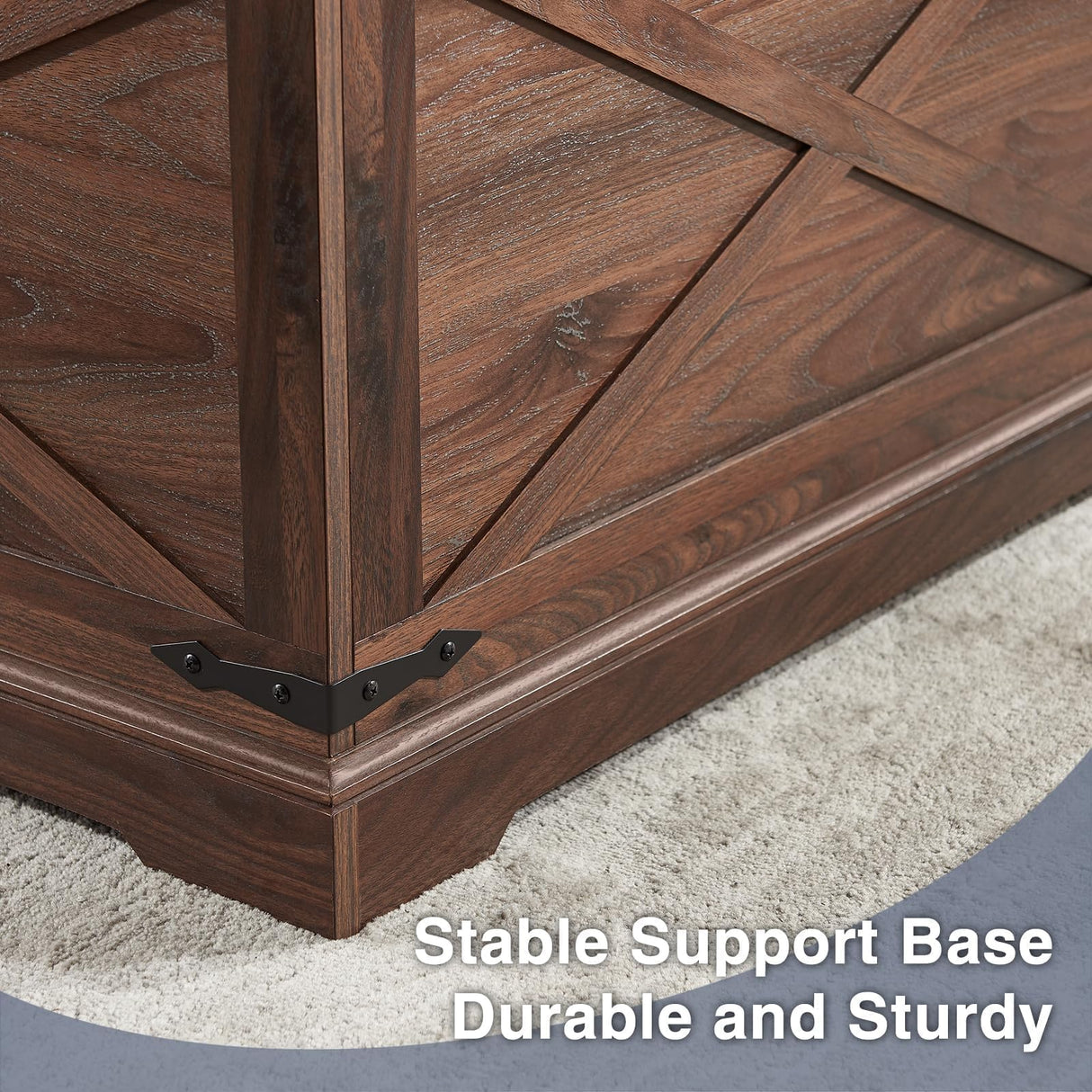 Barnyatoh Farmhouse Square Coffee Table with Storage, Wood Center Table with Hinged Lift Top, Rustic Cocktail Table with Large Hidden Storage Compartment for Living Room, Bedroom,Brown Barnyatoh