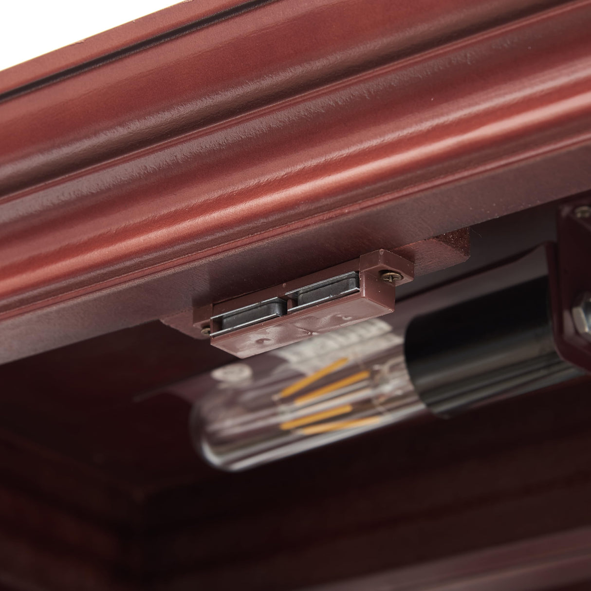 6 Tier Curio Display Cabinet with Lighted, Wooden Display Cabinet with Adjustable Shelves, Mirrored Back Panel and Tempered Glass Doors, Floor Standing Glass Display Cabinet for Home, No Bulb (Cherry) Tomkate