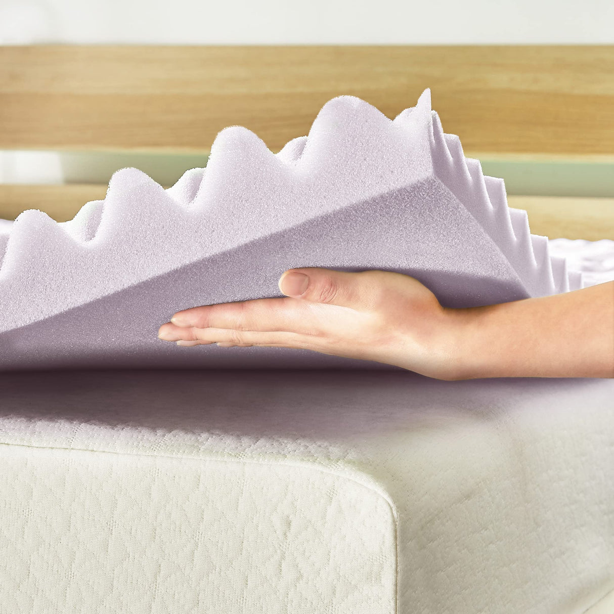 Mellow 1.5 Inch 5-Zone Memory Foam, Soothing Lavender Infusion, Full Mattress Topper Mellow