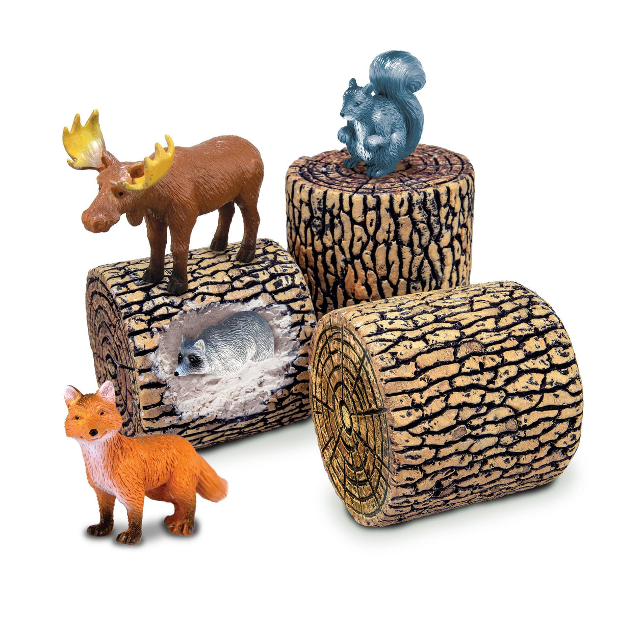 MindWare Dig it Up! Woodland Animals Excavation Kit - Educational Toys for Kids 4 and Up - Dig Kit with 12 Stumps, 12 Animal Figurines, 12 Chisels - Group or Classroom Activities & Birthday Parties MindWare