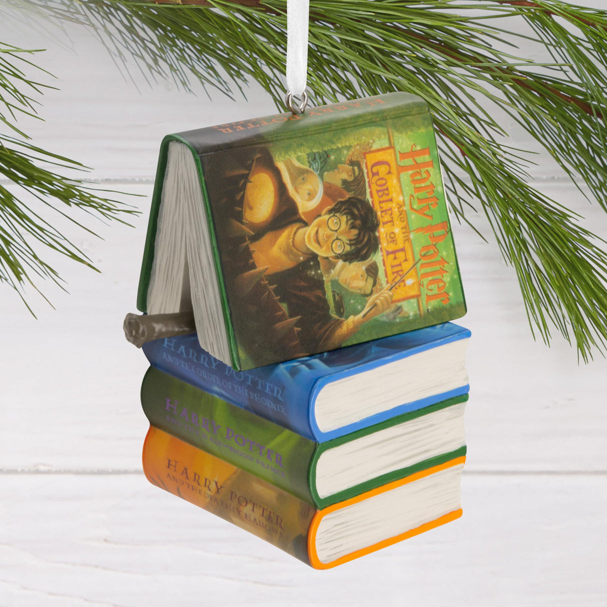 Hallmark Harry Potter Books and Wand Christmas Ornament Hallmark