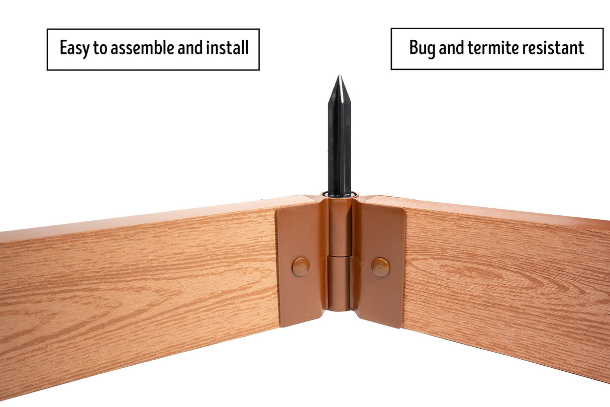 Frame It All One Inch Series 4ft. x 8ft. x 11in. Composite Raised Garden Bed Kit Frame It All