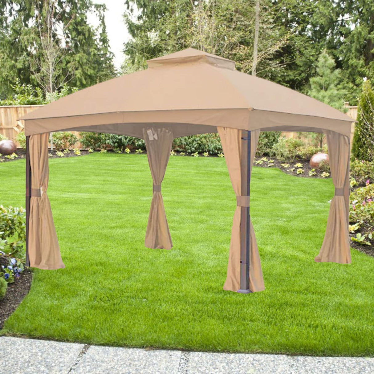 Garden Winds Replacement Canopy Top Cover Compatible with The Gazebo TPGAZ2303D TPGAZ2403-A-C - Riplock 350 Garden Winds