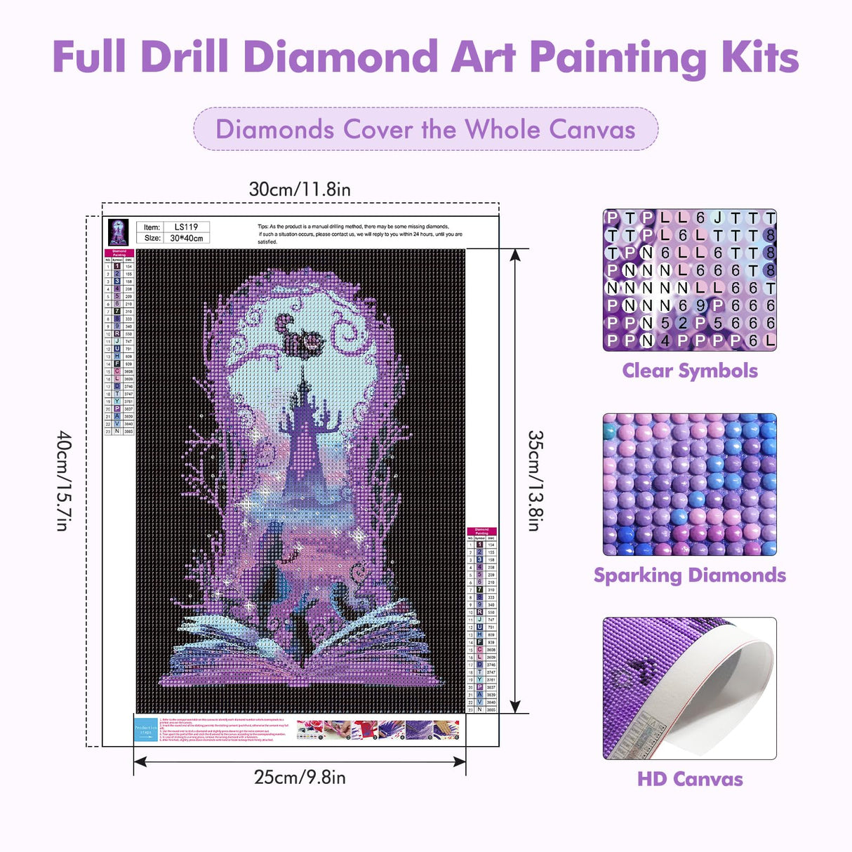 MOGTAA Princess Diamond Art Kits for Adults, Full Drill Halloween Diamond Art Kits, 5D Round Book Diamond Dots Picture Cartoon Crystal Craft for Home Wall Decor 12x16 inch MOGTAA