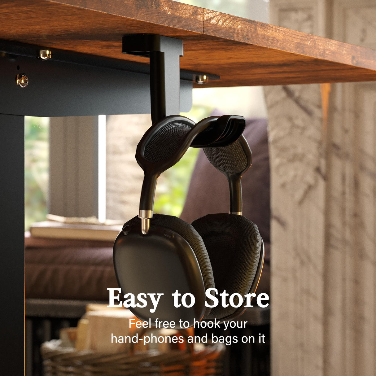 Monomi Electric Standing Desk, 63 x 28 inches Height Adjustable Desk, Ergonomic Home Office Sit Stand Up Desk with Memory Preset Controller (Rustic Brown Top/Black Frame) Monomi