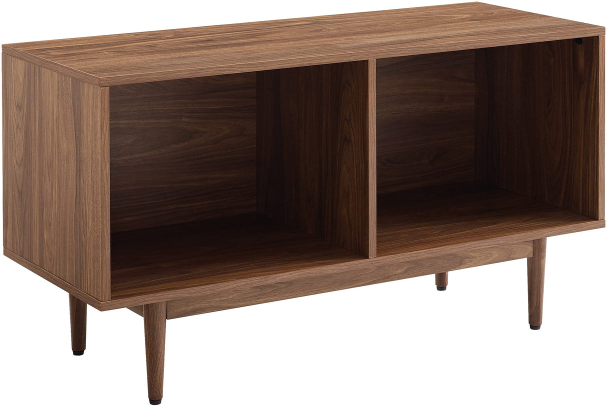 Crosley Furniture Liam Medium Vinyl Record Storage TV Stand and Entertainment Center, Media Console, Walnut Crosley Furniture