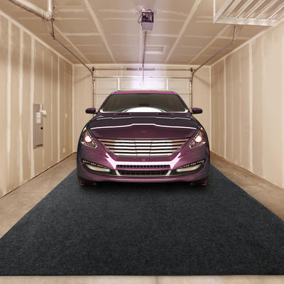 HOMBYS Extra Large Garage Floor Mat for Under Car,Floor Mats for Garage with Rubber Backing,Non Slip Garge Rug,Waterproof Backing Garage Carpet,Motorcycle Absorbent Oil Spill Mat,7'9"x16'