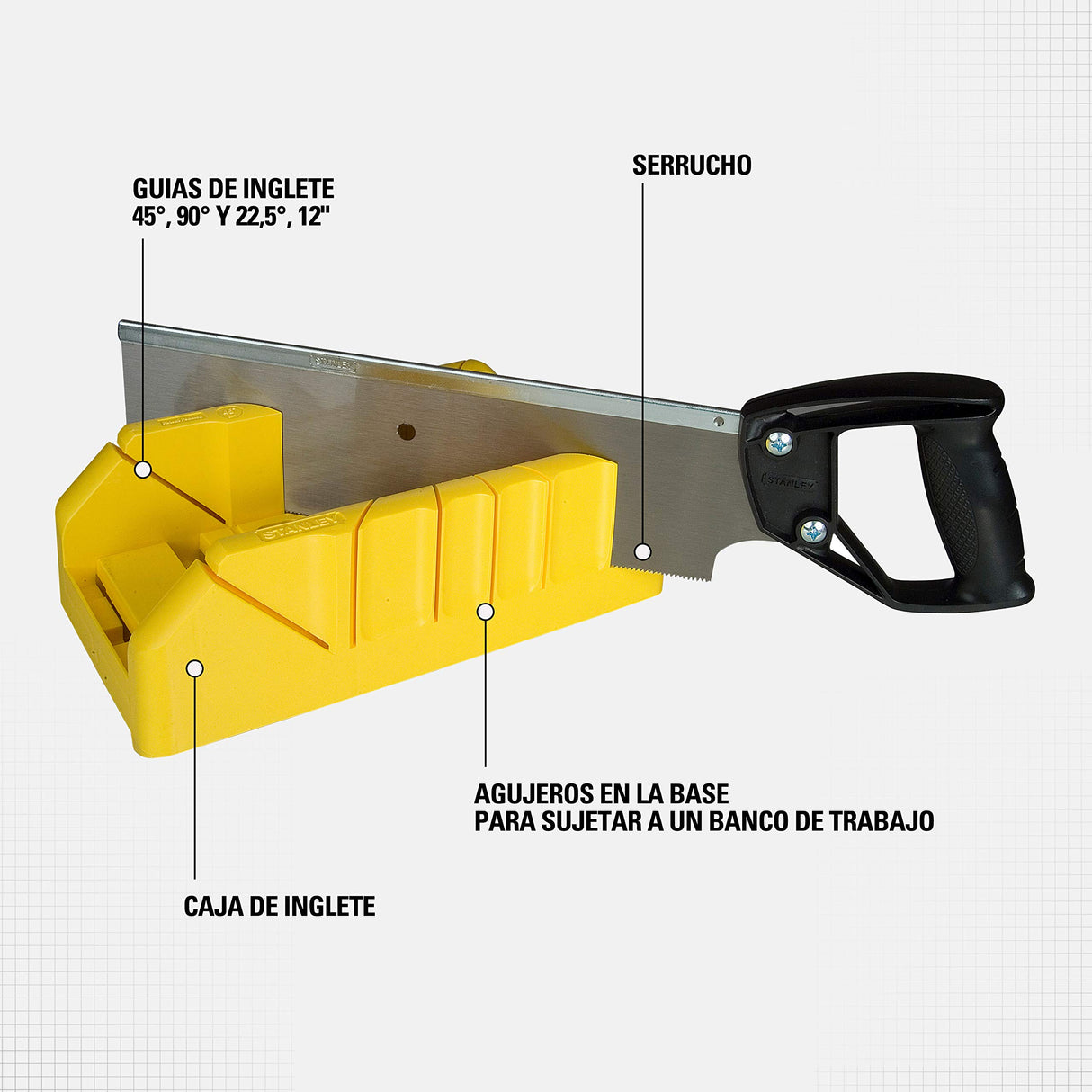 STANLEY Hand Saw with Mitre Box, 12-Inch (19-800) Stanley