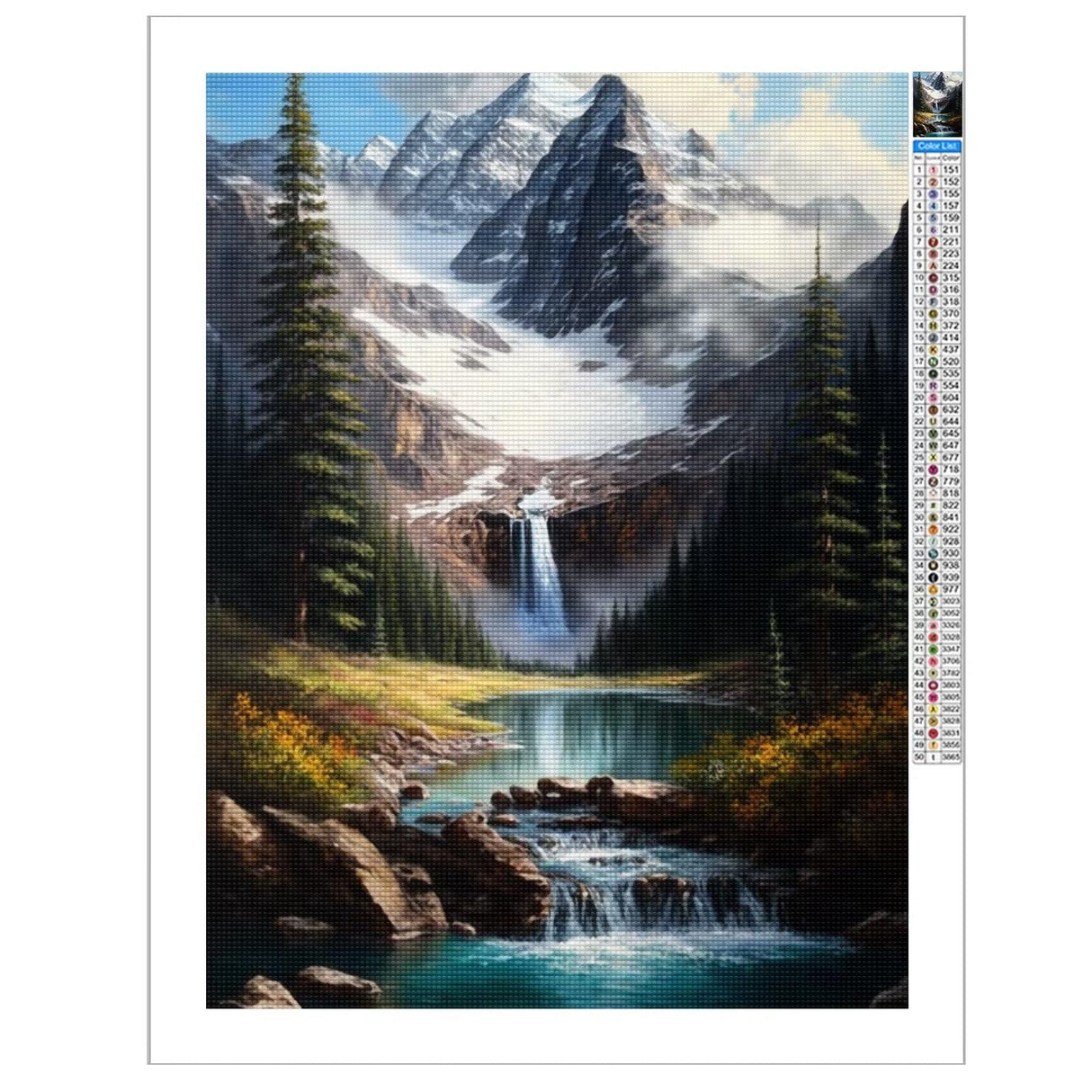 Landscape Diamond Painting Kits Waterfall Mountain Lake Gem 5D Art Painting Kits for Adults Nature Scenery DIY Diamond Painting Accessories for Home Wall Decor 8x12 inch CoHraeu