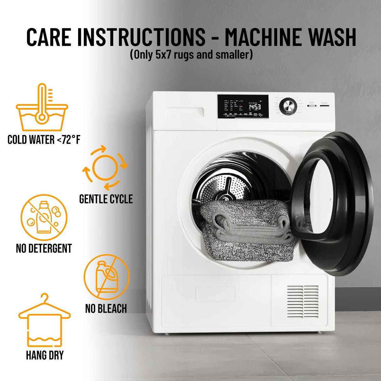 Ottomanson Washable 2x5 Non Slip Runner Rug, Ultra Thin Hallway Rug with Rubber Backing, Solid Design Rug for Kitchen Bedroom or Living Room, Gray, 20" x 59" Ottomanson