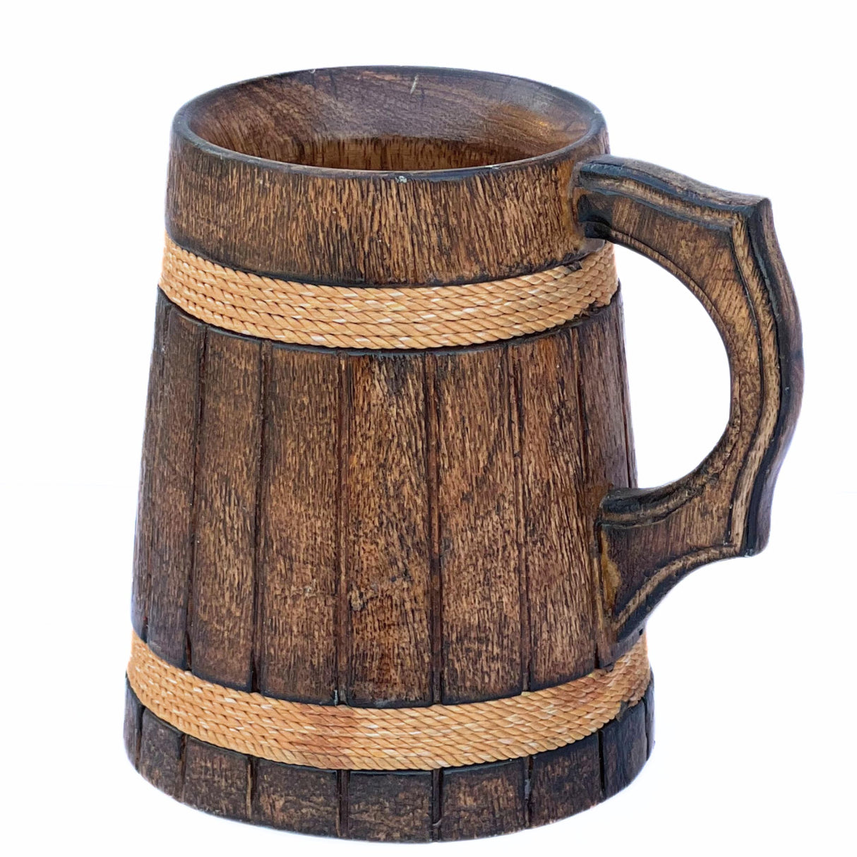 collectiblesBuy Ancient Rustic Wooden Beer Mug Medieval Inspired Souvenir Wood Tankard Groomsmen Beverage Stein collectiblesBuy