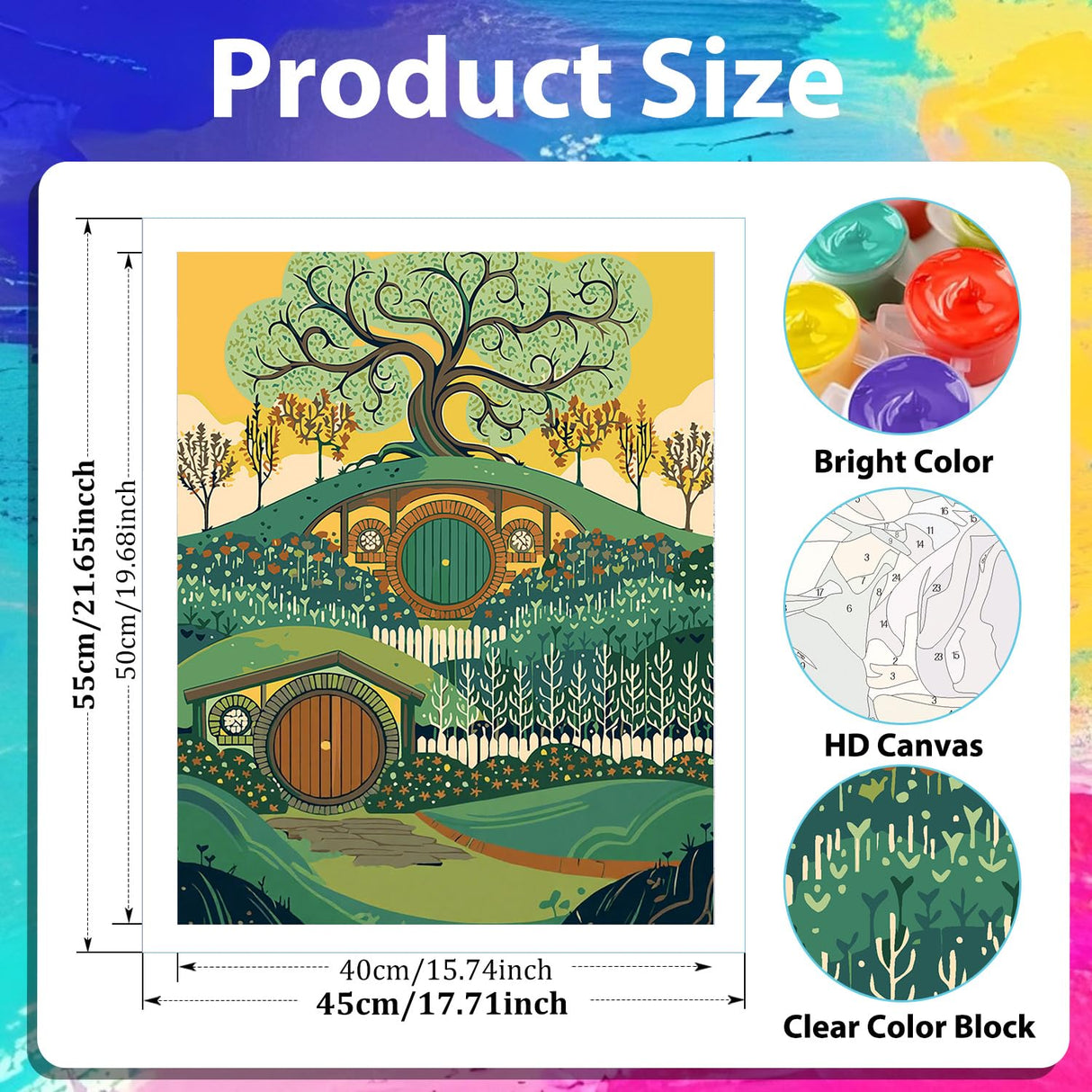 xcemhil Paint by Numbers Kit for Adults Landscape, Cabin Paint by Numbers for Adults, New Zealand House Paint by Number for Gifts and Home Wall Decor 16x20 Inch xcemhil