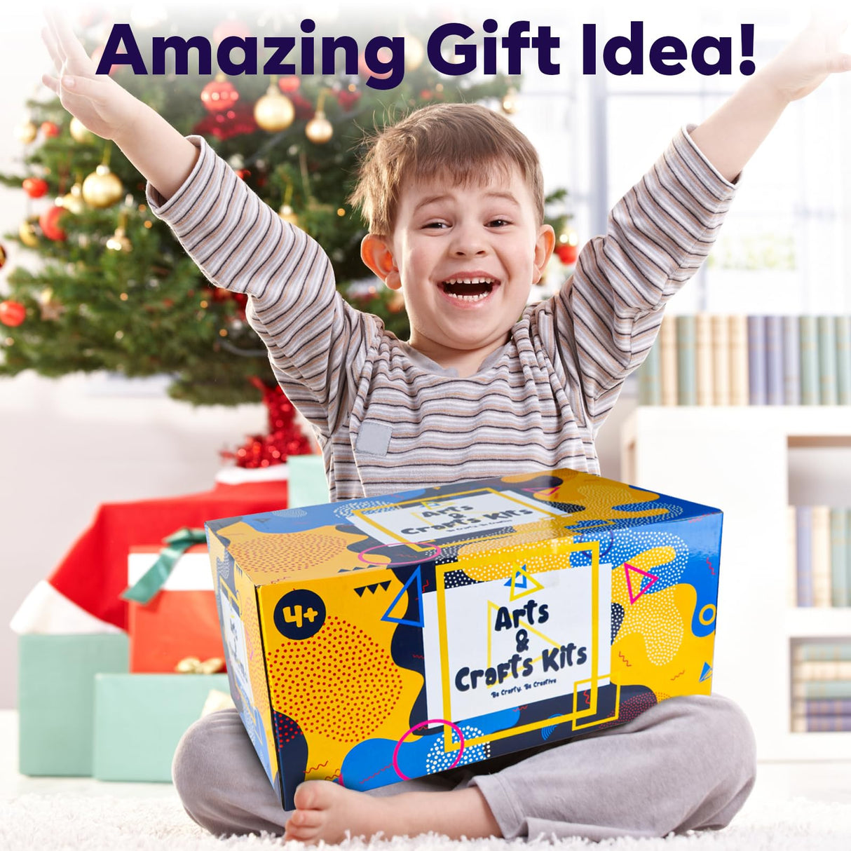 FUNZBO Arts and Crafts Supplies for Kids - Crafts for Girls with Pipe Cleaners, Construction Paper, Pom poms & Googly Eyes, Crafts for Kids Ages 4-8, School Craft Projects, Easter Gifts for Girls FUNZBO