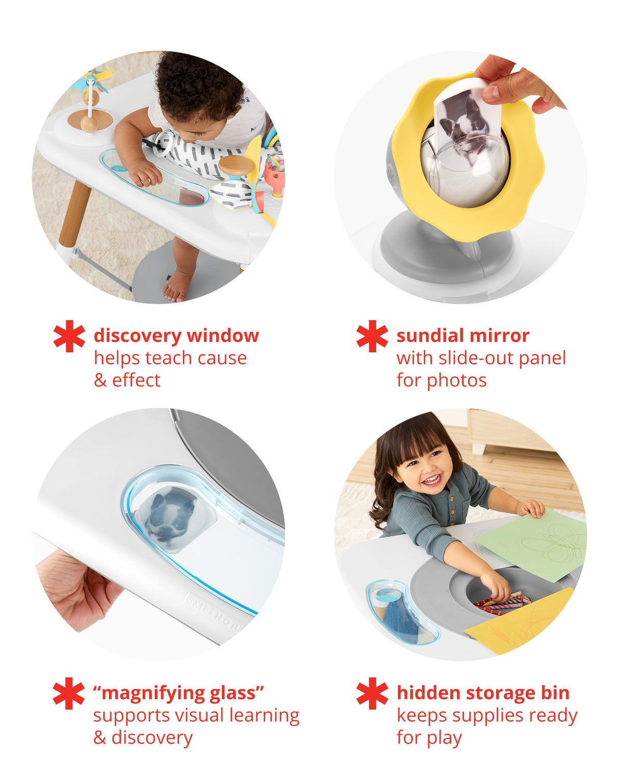 Skip Hop Discoverosity Montessori-Inspired 3-Stage Activity Center & Play Table for Baby Ages 4m+ Skip Hop