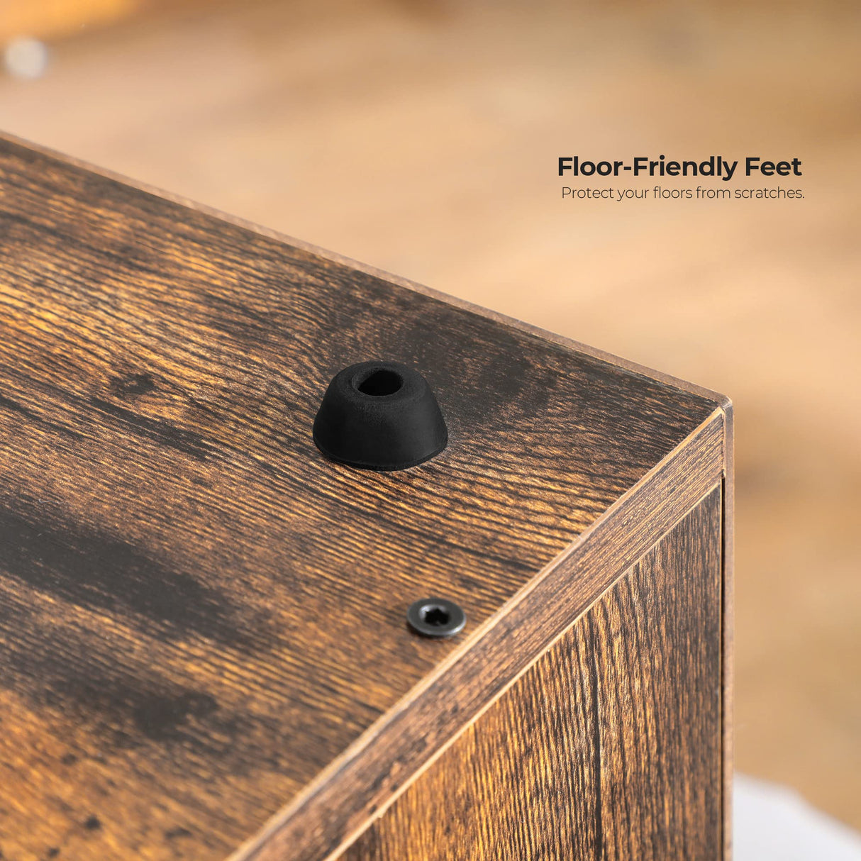 FEANDREA Litter Box Enclosure, Cat Litter Box Furniture Hidden, with Front Entry, Modern Cat House for Indoor Cat, Kitty, Side End Table, 32.4 x 20.9 x 19.7 Inches, Rustic Brown UPCL001X01 Feandrea