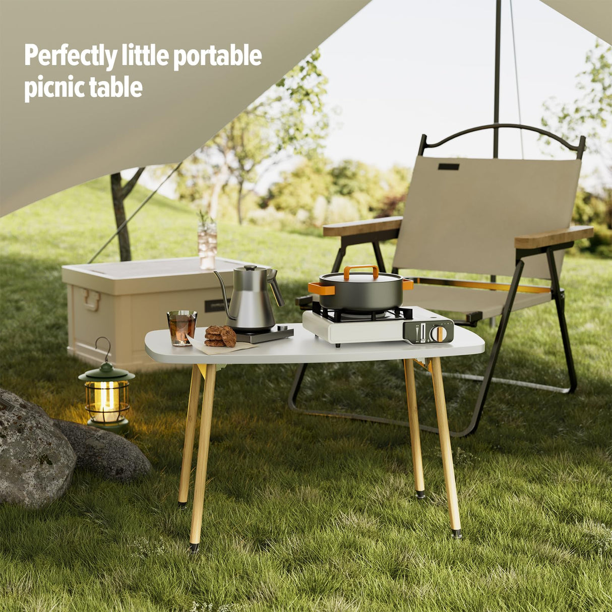 WOHOMO Folding Coffee Table White Small Coffee Tables for Living Room Portable Simple Modern Center Table for Small Spaces, No Assembly, 31.5 * 15.7 * 17.7IN, White Htp WOHOMO