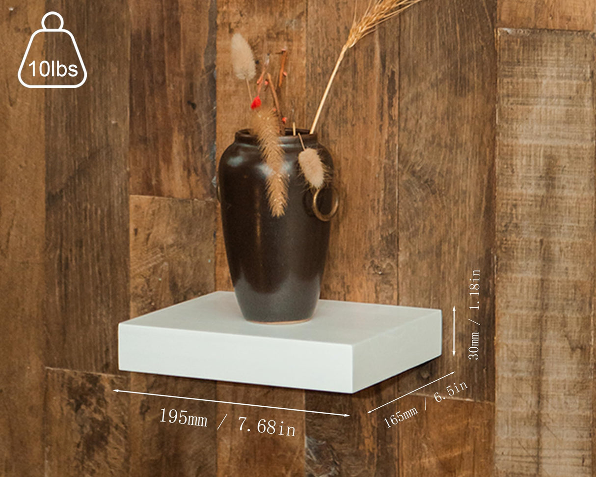 QsQueen Floating Shelves, Floating Shelves for Wall, Wall Shelves with Invisible Bracket, Bathroom Shelves, Bedroom Decor, Floating Shelf, Shelves for Wall Storage, Display Shelf, Set of 2 QsQueen