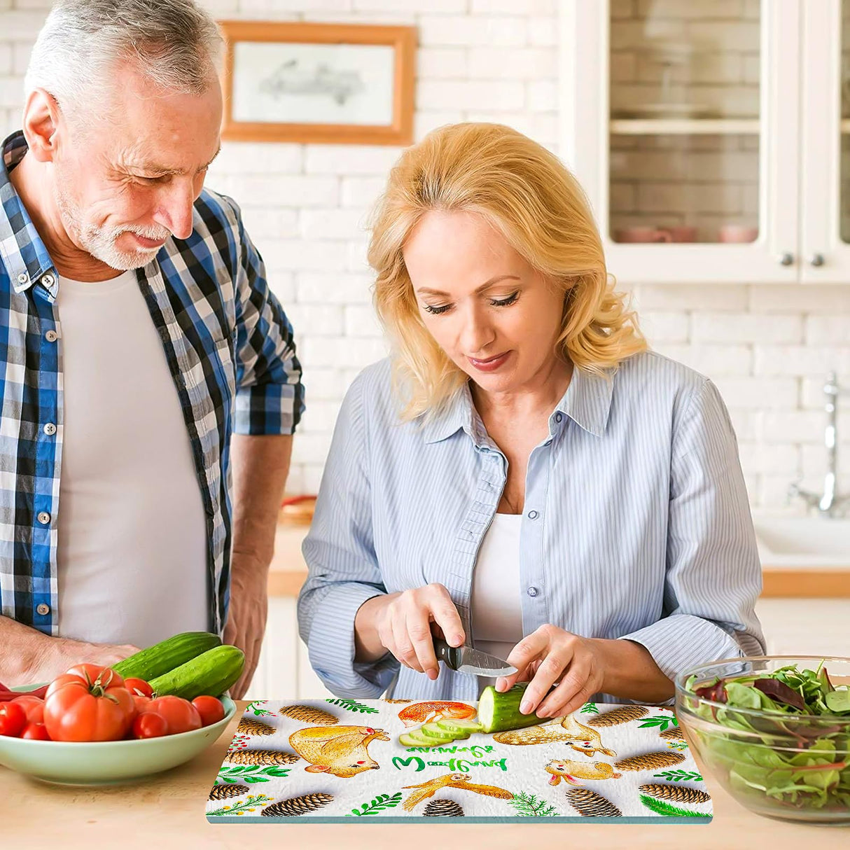 10 Pack Sublimation Glass Cutting Board Blanks, 11"x7.87" Heat Thermal Transfer Sheet DIY Picture Chopping Board, Textured Blank Cutting Boards for Kitchen Countertop Beclumas