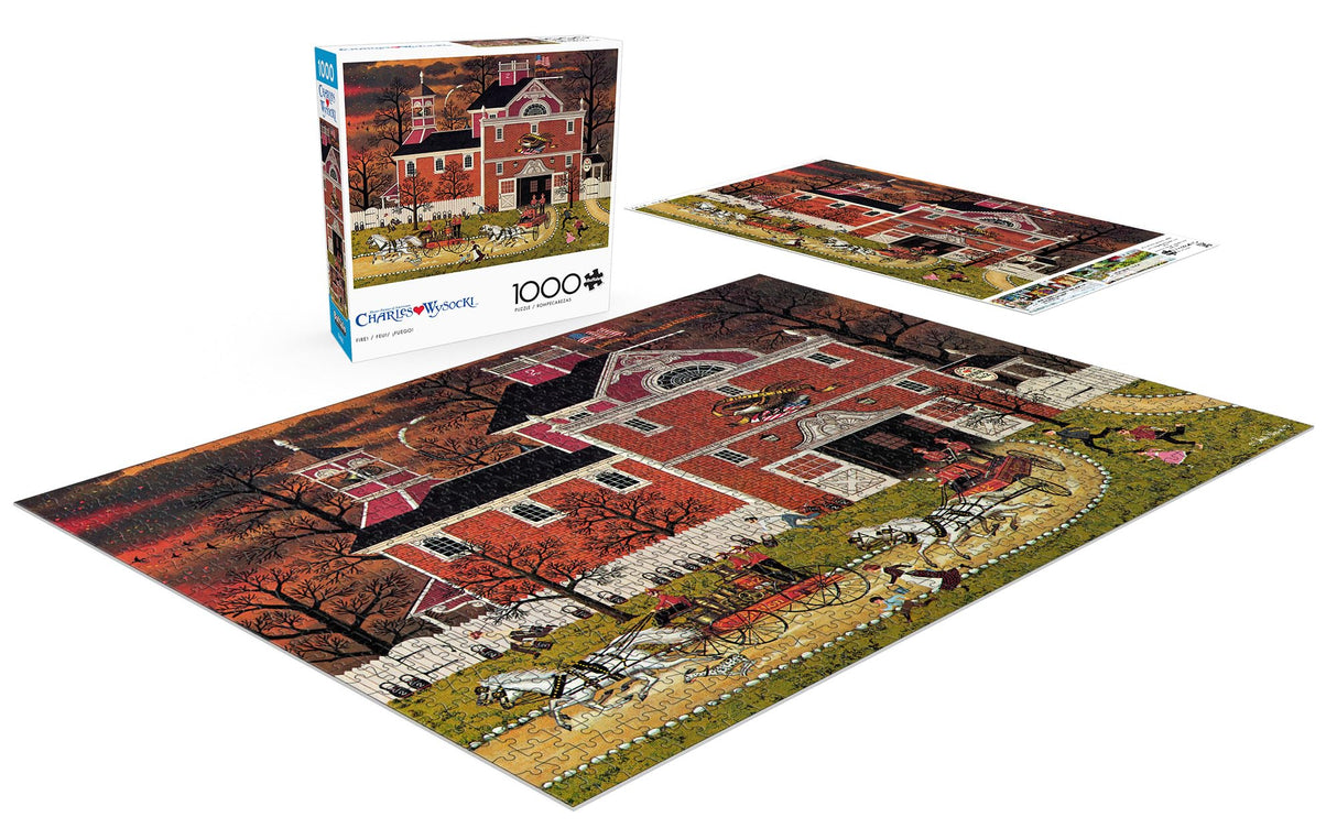 Buffalo Games - Charles Wysocki - Fire! - 1000 Piece Jigsaw Puzzle for Adults -Challenging Puzzle Perfect for Game Nights - Finished Size is 26.75 x 19.75 Buffalo Games