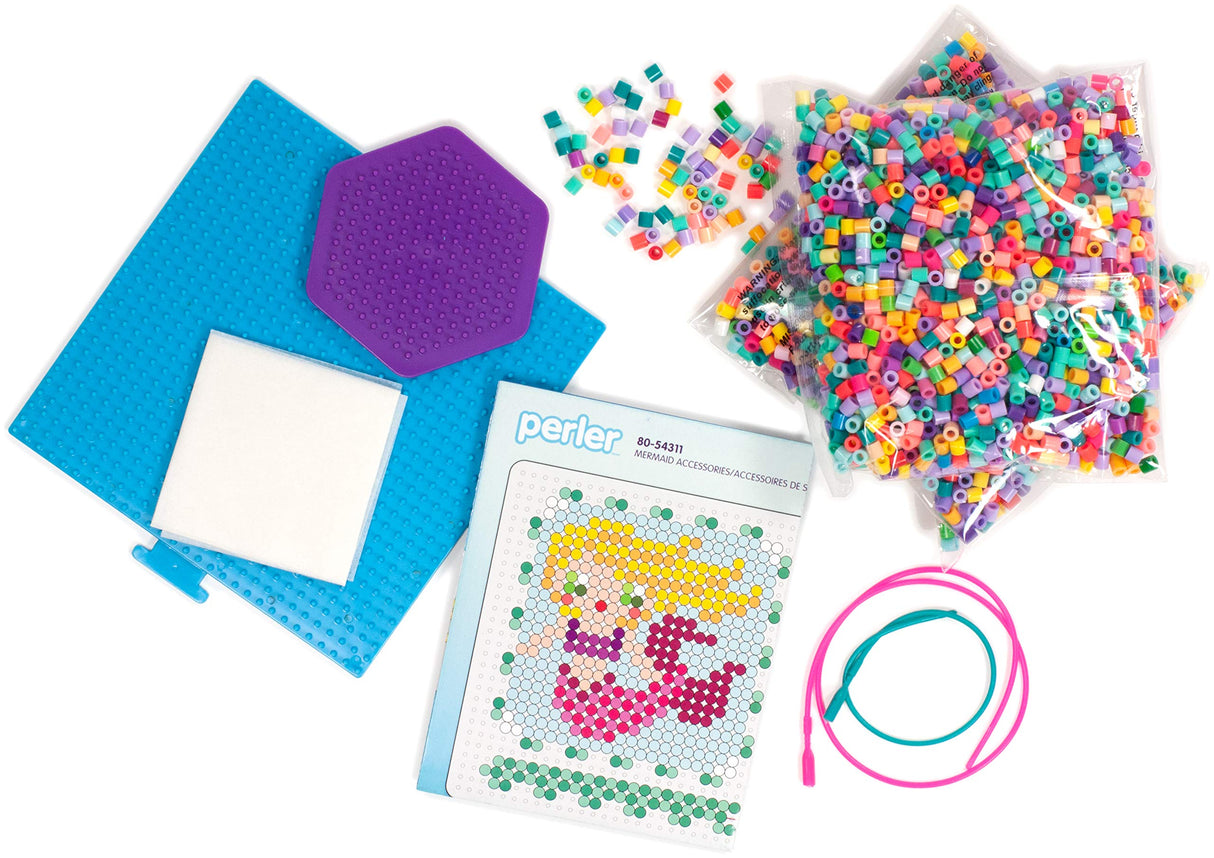 Perler Beads 3D Ocean and Mermaid Fuse Bead Kit, 4006pcs, 22 Projects Perler