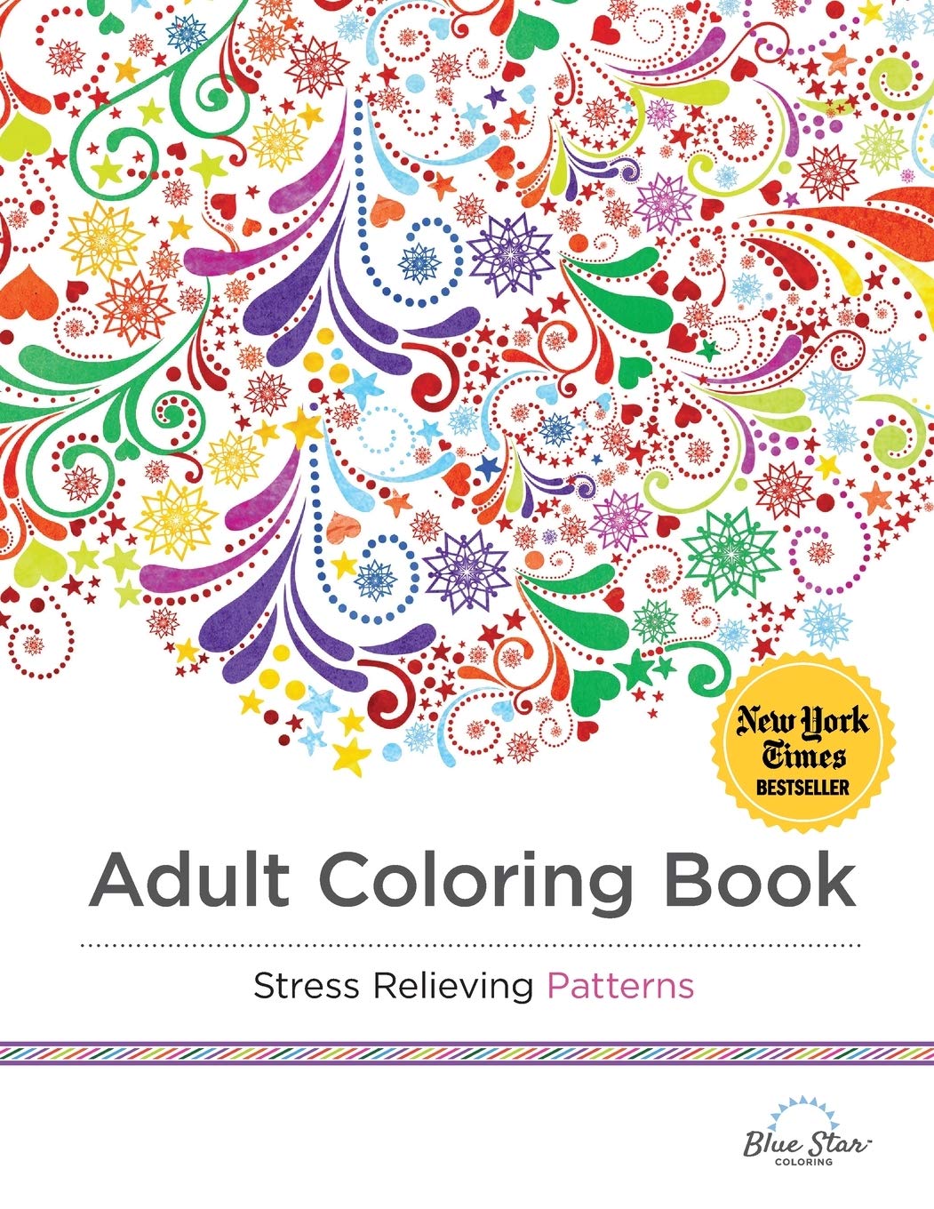 Adult Coloring Book: Stress Relieving Patterns Blue Star Coloring