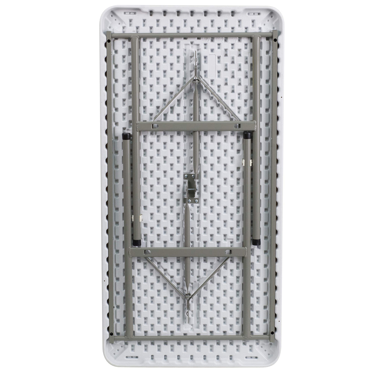 Flash Furniture Elon 4' Rectangular All-Occasion Plastic Folding Event Table, Foldable Portable Banquet Table for Indoor/Outdoor Events, White Flash Furniture