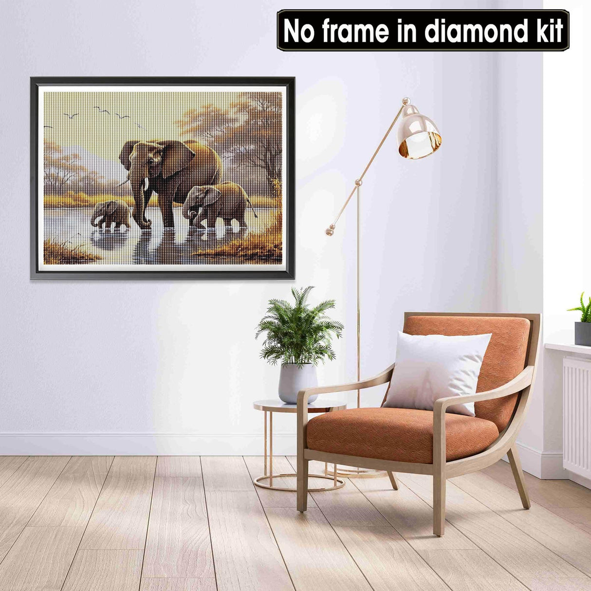 LOMSIOY DIY 5D Diamond Art Kits for Adults, Elephants Diamond Painting Kits for Beginner, Animal Diamond Art with Round Full Drill Rhinestone Crafts Gem Arts for Home Wall Decor 12x16 inch 3 LOMSIOY