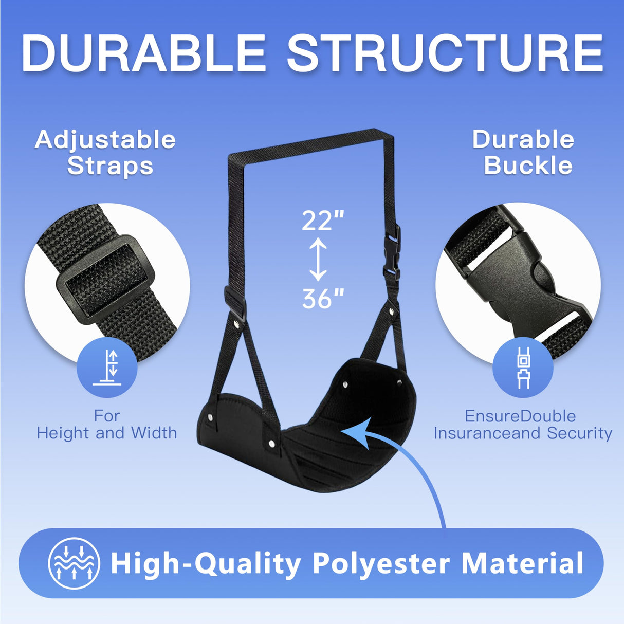 2-Pack Airplane Travel Footrest Hammock - Perfect Airplane Foot Hammock to Relax Your Feet - Travel Essentials Comfy Foot Hanger Plane Footrest for Long Trip FEIMINI