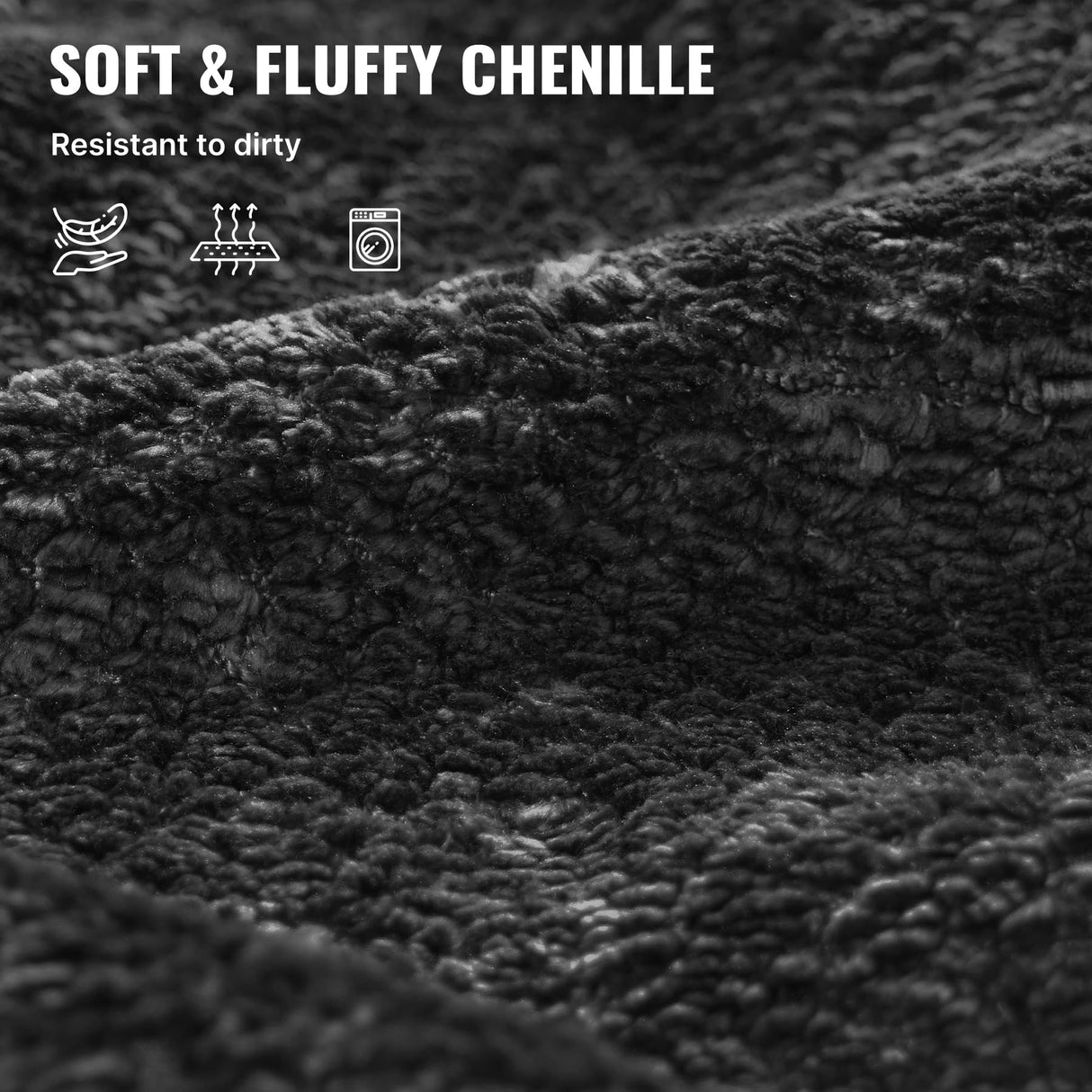 77'' Modern Cloud Loveseat Couch, No Assembly Required Deep Seat Sofa in Chenille Includes 2 pcs Pillows for Living Room, Bedroom, Apartment(Black) Luxanimarion