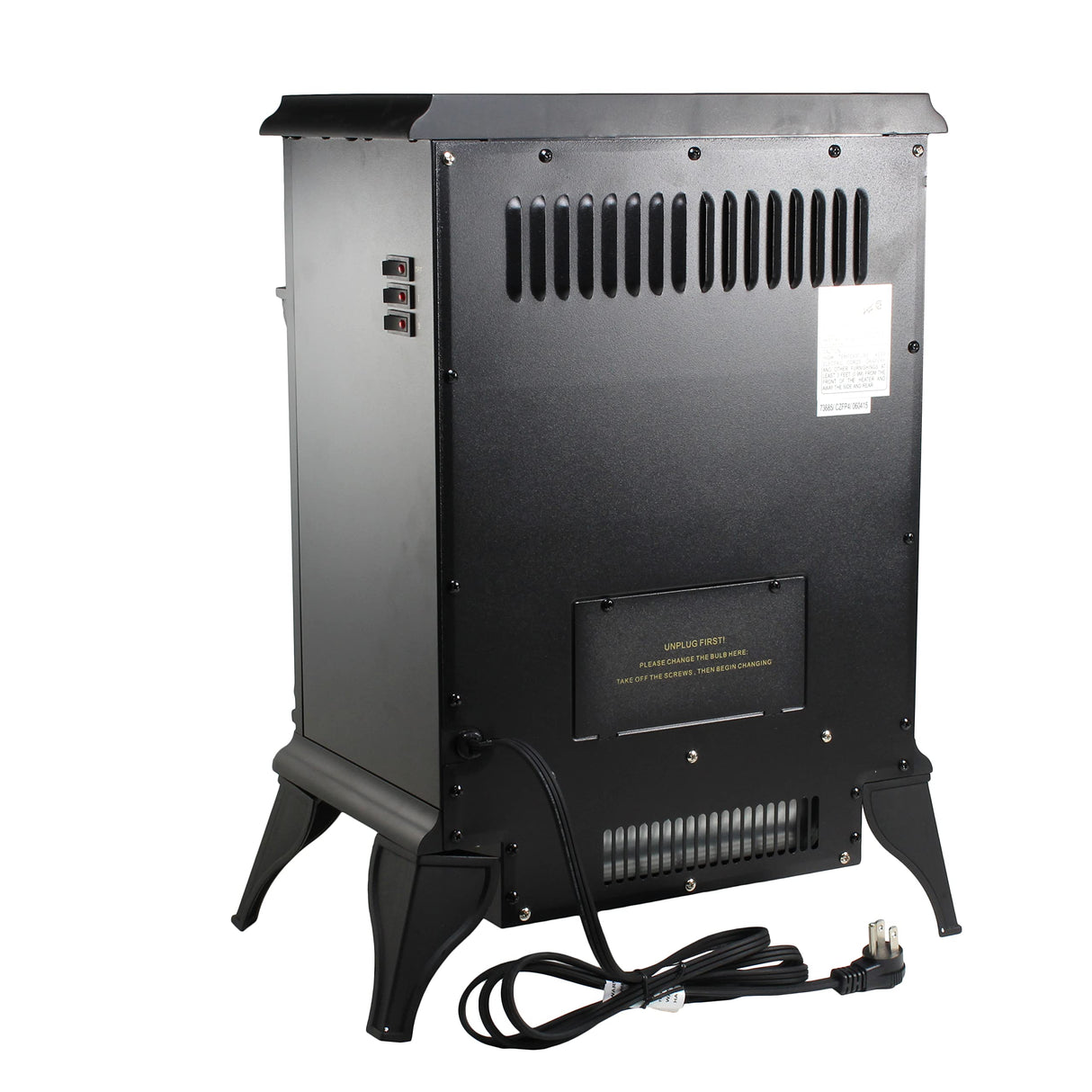 Comfort Zone Electric Fireplace Space Heater, Traditional Warm Stove Style, Realistic 3D Flame Effect, Adjustable Thermostat, & Overheat Protection, Ideal for Home, Bedroom, & Office, 1,500W, CZFP4 Comfort Zone