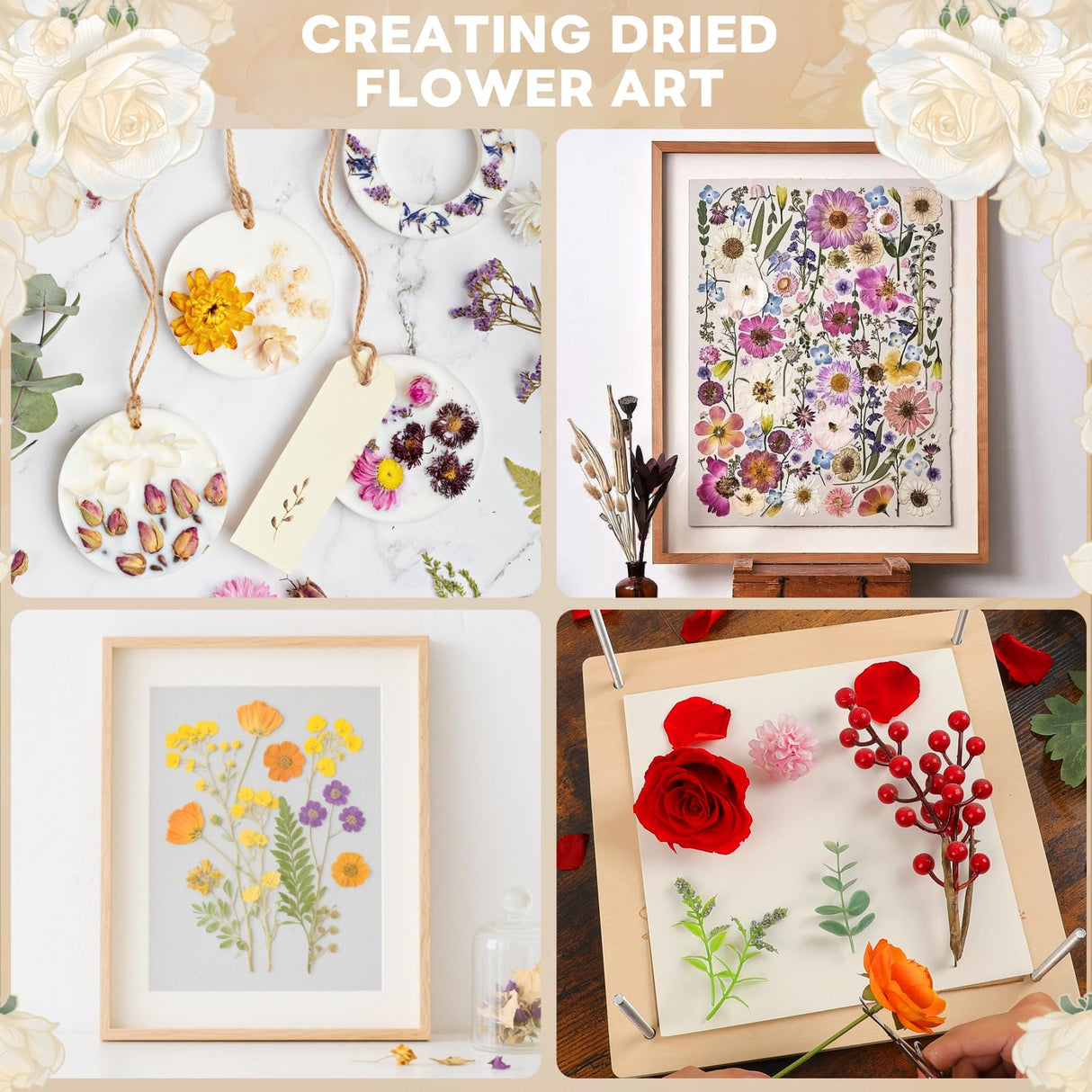 zunmial Flower Press Kit–Craft Kits 11" x 11" Large 10 Layers Wooden Flower Presser for Adults & Teens DIY Bouquet Preservation,Dried Flowers Art,Preservation for Bookmark Frame Wedding Flowers Drying zunmial