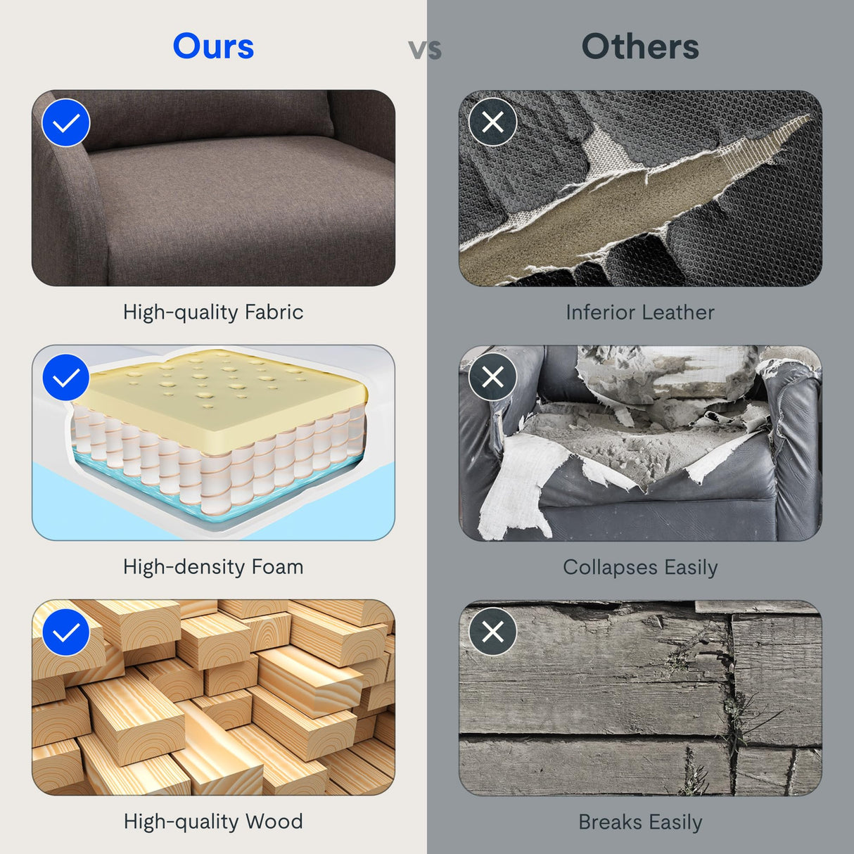 FLEXISPOT XC2 Recliner Chair for Adults, Fabric Small Recliner Home Theater Seating, Modern Reclining Chair, Adjustable Single Sofa Reading Chair with Extended Footrest for Living Room, Brown FLEXISPOT