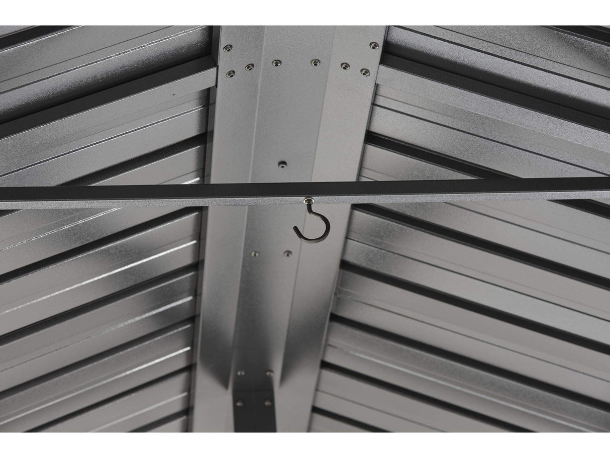 Sojag 20' x 12' Samara Carport with Aluminum Frame and 10' High Galvanized Steel Roof for Easy Drive Through Access Sojag