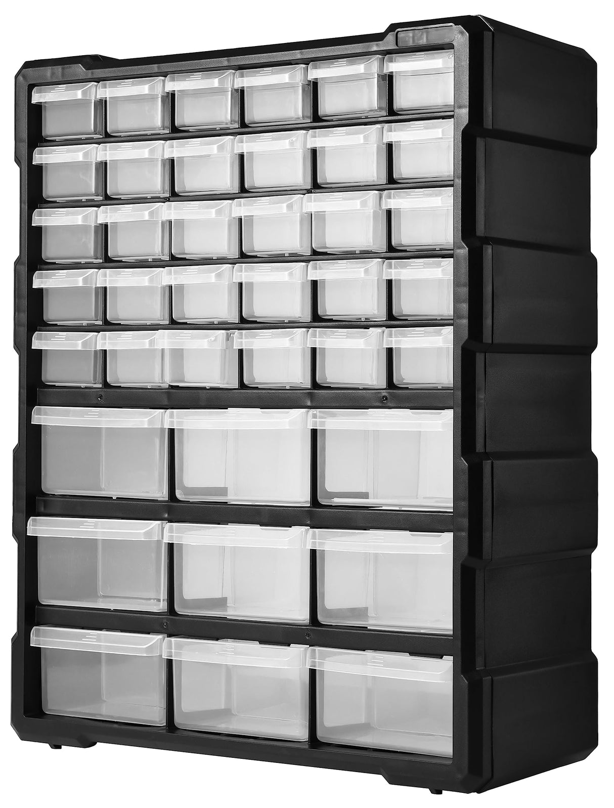 Elevon Hardware and Craft Cabinet 14.8" W x 6.3" D x 18.7" H, 39 Drawers, Black Elevon