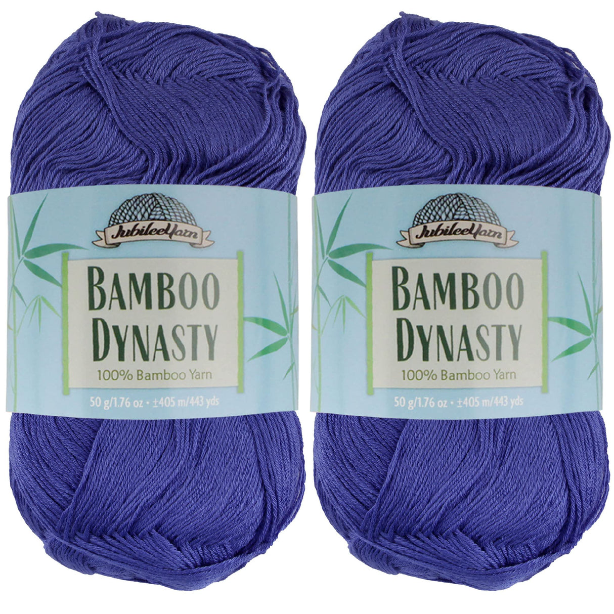 JubileeYarn Bamboo Dynasty - 50g/Skein Baby Weight Bamboo - 83 Royal Blue - 2 Skeins BambooMN