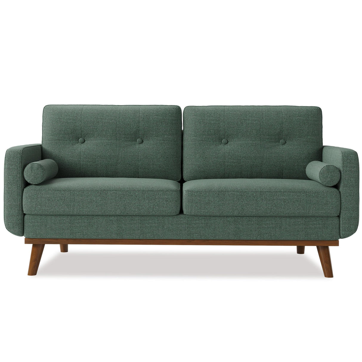 GarveeHome 65 in Loveseat Sofa, Mid Century Modern Couch Comfy Love Seat Couches for Living Room, 2 Seater Deep Seat Couch Linen Upholstered Couches for Bedroom Office Small Space, Green GarveeHome