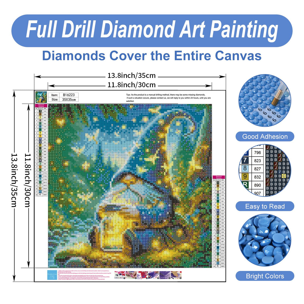 Camocin Diamond Art Kits for Adults Gnomes, 5D Gnome Diamond Painting Kits for Adults Beginners, DIY Gnome Full Round Dots Drill Gem Art Kit for Gift Home Wall Decor 14 x 14 Inch Camocin